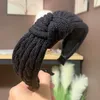 Weihnachtsgeschenk Vintage Winter Strick Twist Donut Haarschmuck für Mädchen Frauen Knoten Stirnband Haarband Opaska Do Wlosow