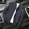 Wiosna Męska Bombowiec Zipper Kurtka Mężczyzna Casual Streetwear Hip Hop Slim Fit Pilot Płaszcz Mężczyźni Haftowane Odzież 220301