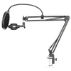 NB35 Desktop Table Tripod Microphone Mic Stand Holder With Clip Microphone Stand Holder för montering på PC Laptop Notebook2332486