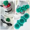 Stampo per vaso di fiori in silicone a 3 fori Stampo per fare succulente fai da te Stampo in silicone per aromaterapia fai da te Candela Decorazione Stampo per argilla C01255387690