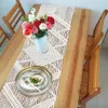 34x200cm ihålig ut macrame bord löpare boho bröllop dekoration nordisk stil boho bord löpare med tofsels droppe frakt c0125
