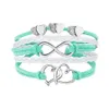 Infinity Heart Bracelet Multi layer Leather Wrap Bracelets women bracelets cuffs fashion jewelry will and sandy gift