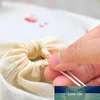 10 Bomull Muslin Drawstring Spänning Tea Matlagning Separat Spice Food Filter Bag