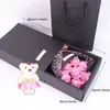 7 roses savon fleur Coffret Petit Bouquet Valentin Jour Evénement cadeau cadeau de Noël cadeaux présents fleurs décoratives mignonnes