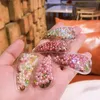 아기 소녀 헤어 액세서리 BB Hairpin Barrettes 투명 PVC 컬러 펄 Hairclip 모자웨어 사이드 클립 4 PCS / LOT