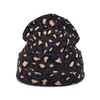 Leopard beanies dubbla förtjockar varma skallar kepsar oändlighet sarf sets9718023275w