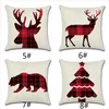 Caso de travesseiro de natal 45 * 45cm Elk impresso pacote individual christmas travesseiro capa retro pillwascase pillowcase