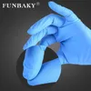 Funbaky 100pcs 홈 청소 /음식 /정원 장갑을위한 왼쪽 및 오른손 T200508을위한 홈 청소 /음식 /정원 장갑을위한 니트릴 장갑