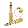 65mm hane till 35mm kvinnlig stereo -ljudadapter Jack Plug Connector Gold Plated A136050544