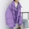 Harajuku violet vêtements d'hiver coton épaissir hauts vestes goth femme veste plus taille vêtements manteau coréen preppy mode 201212