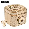 ROKR ROKR DIY 3D WOODEN PUZZER Mechanical Gear Drive Model Kit Toys Gift for Children Oner Compe 220715