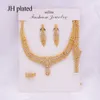 Jewelry sets for Women Dubai 24K gold color India Nigeria wedding gifts necklace earrings Bracelet ring set Ethiopia jewellery 201241S