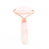 DHL Rose Quartz Face Slimming Rollers Mini Massager Crystal Facial Jade Beauty Rollers Skin Care Tools Jade Portable Cute Massager