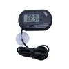 Mini termometro digitale LCD per acquario Strumento per la temperatura dell'acqua del serbatoio di pesce Termometro per serbatoio di pesce giallo nero con sensore cablato KKA2916
