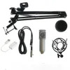 Professionell KTV Mikrofon BM800 Kondensor Mikrofon Pro Audio Studio Vocal Recording Mic med ljudkort och armstativ