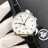 ZFF TOP Wersja 150 rocznica 371602 Biała tarcza A7750 Cal 69355 Chronograph Automatyczna męska zegarek zegarki stalowe Sport Stopwatch