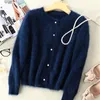 Brand mink cashmere sweater women cashmere cardigans knitted pure mink coat LJ200815