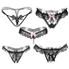 Ixuejie 5pcslot 5 estilo cor preta pérola roupa interior feminina sexy g string renda tangas calcinha de cintura baixa 2011144823025