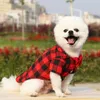 Vêtements pour animaux de compagnie Vêtements pour chiens Chemise rayée à carreaux Costume Robe de mariée Manteau pour chiot Ours en peluche Poméranie Gilet Petit-Moyen Chat Costume pour animaux de compagnie