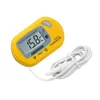 Mini Aquarium Thermometer LCD Digital Aquarium Wassertemperatur Student Wissenschaft Aquarium Werkzeug Schwarz Gelb