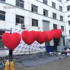 Iluminación colgante personalizada, globo de corazón inflable rojo, modelo de corazón LED soplado de aire gigante para decoración del Día de San Valentín