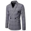 Mężczyźni Blazers i Kurtki Nowy Design Double Breasted Slim Fit Blazers Business Casual Men Suit Kurtki Tenis Masculino