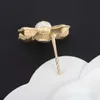 Luxe kwaliteit charm stud oorbel met transparante diamant voor vrouwen bruiloft sieraden drop shipping met doos PS3612