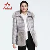 Astrid Winter nouvelle arrivée doudoune femme avec un col en fourrure survêtement de haute qualité court manteau d'hiver de couleur claire FR-2022 201217