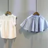 "Adorável saia com laço e top de renda terno de verão para meninas, conjuntos de roupas infantis estilo coreano, ideal para crianças de 2 a 8 anos - conjunto para bebês"