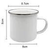 12oz Enamel Sublimation Coffee Mug Tumbler Diy Heat Nostalgia Water Cup 350ml Stainless Steel Beverage Beer Milk Mug