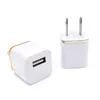 Adapters van mobiele telefoons Hoge kwaliteit 5V 2.1/1A Dubbele US AC Travel USB Wall Charger voor Samsung Galaxy HTC -telefoons Adapter