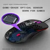 Sıcak Satış Kablolu Oyun Fare 6D LED RGB Arkadan Aydınlatmalı Optik Profesyonel Fare GamerComputer Fareler PC Laptop Oyunları için Mic Oyun CS Oyunları