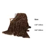 Fashion Leopard Blanket Long Shaggy Fuzzy Fur Faux Fur Warm Elegant Cozy with Fluffy Sherpa Adult Bedspread Sofa Throw Blankets 201113