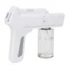 Pistolet de désinfection par pulvérisation Nano rechargeable Désinfectant portatif Désinfection Machine à brouillard Machine à fumée de scène Lumière bleue Nano Gun Hair Spra246c