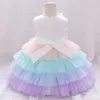 2021 Noel Petal Toddler Bebek 1st Doğum Günü Elbise Bebek Kız Giyim Kek Için Tutu Elbise Prenses Elbiseler Parti ve Düğün1