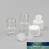 Bouteilles d'huile essentielle de parfum, tube en verre transparent, bouchon blanc avec bouchon pour cosmétique, 1ml/2/3/5/10ml, 100 pièces/lot