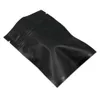 4 Размеры 100 штук Matte Black Reazeableable Foil Mylar Пищевая машина для хранения упаковки Матовая алюминиевая фольга Zip Cookies Candy Packing