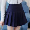 Frauen Hohe Taille Faltenrock Y2k Sommer Herbst Casual Kawaii A-linie Plaid Röcke Japanische Schuluniform Mini Röcke für Mädchen G220309