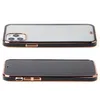투명한 클리어 스트레이트 엣지 소프트 전기 도금 TPU Shockproof 전화 케이스 아이폰 12 미니 11 Pro XS Max XR x 7 8 Plus