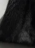 Nerazzurri冬のフェイクファージャケット女性ブラックOネック3クォーターフェイクミンクコートショートプラスサイズRy Fluffy 5XL 201029