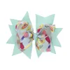 Baby Barrettes Bow Girls Hair Clips Tillbehör Hjärta Tryck Bowknot Clip Kids Groström Band Dots Hairpins För Smddler