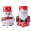 Christmas Candy Box Kids Gift Tin Box Christmas Santa Claus Iron Candy Case Snowman Printed Sealed Jar Packing Boxes Decorations WMQCGY719