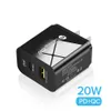 ユニバーサル5V 2.4A EU US AC Home Travel Wall Charger 12W Auto Power Adapter Type Type C PD充電器iPhone 12 13 14 15 Pro Huawei Android電話PC