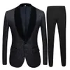 Costumes de mariage pour hommes Smoking Tuxedo Veste 2 pièces Groom Terno Costumes pour hommes Plus Taille Jaune Rose Bleu Costumes 201106