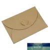 50pcs/Lot 7.2*10.5cm Vintage Kraft Paper Heart Buckle Mini Envelopes DIY Gift Invite Cards Package Envelope For Wedding Birthday