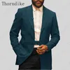 Костюм Thorndike Homme Teal, летняя пляжная вечеринка, смокинг для выпускного жениха, свадебный Terno Masculino, приталенный мужской пиджак, куртка с поясом, брюки1240Y