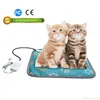 Coussin chauffant pour animaux de compagnie X-Large Couverture chauffante Tapis chauffant chaud pour animaux de compagnie pour chiens chats avec cordon en acier résistant à la mastication électrique étanche