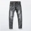Новые повседневные мужские брюки хлопковые тонкие прямые джинсы мода бизнес дизайн красочные новые мужские бизнес джинсы 6 цветов 201120