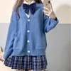 일본 학교 스웨터 봄 가을 V- 넥 니트 스웨터 유니폼 가디건 다색 학생 소녀 코스프레