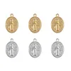 10pcs/działka stal nierdzewna Owal religijna Tag Jezus Charms for DIY Naszyjnik Wisianta Chrześcijańska biżuteria Making Akcesoria Prezentacja Dnia Wielkanocnego